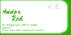 andor reh business card